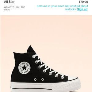Black platform converse